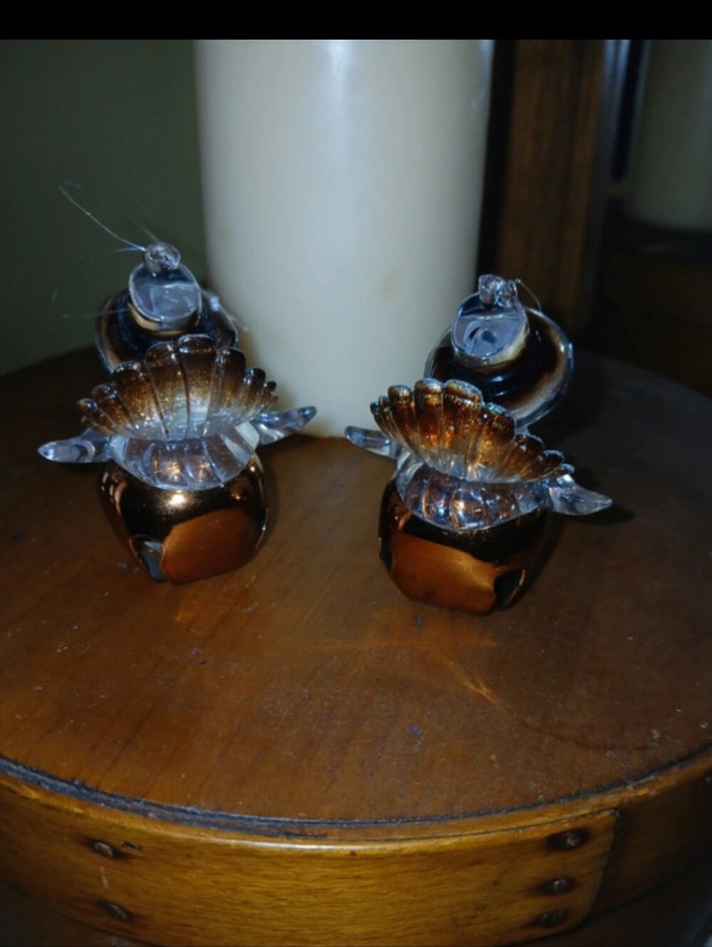 Lot of 2 Vintage Jingle Buddies Pilgrim Snowman Bell Ornaments - Picture 4 of 7